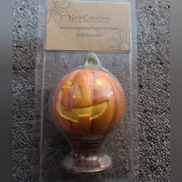 New Creative Interchangeable Decorative Flagpole Finial Jack O Lantern - Picture 1 of 2